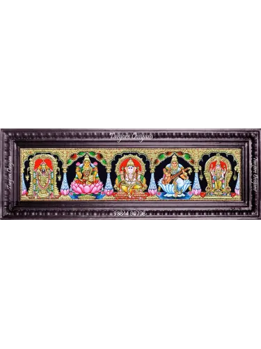 Tanjore Painting Five Gods